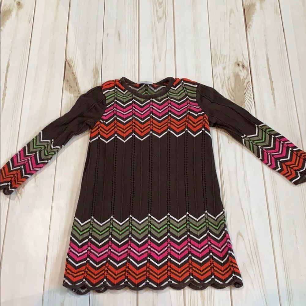 Browned Striped Dress